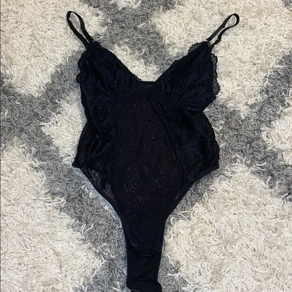 Lace/sheer bodysuit